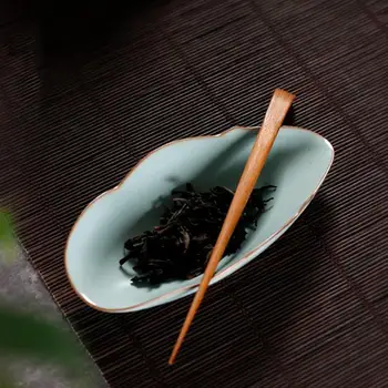 1 Ks Čaju Kopčeky Čaju Lyžičku Bambusu Čaj Nástroje Teaware Čaj Dodáva (Cyan)