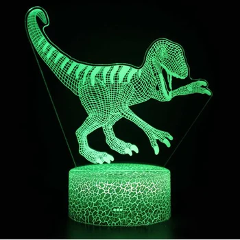 3D LED Nočné Svetlo Dinosaura Série Lampa 16Colors Zmeniť Nočné svetlo Diaľkové Ovládanie, Stolové Lampy, Hračky Darček Pre Dieťa Domáce Dekorácie