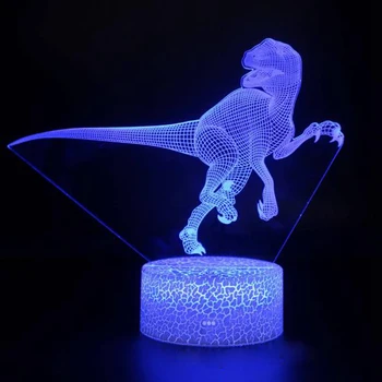 3D LED Nočné Svetlo Dinosaura Série Lampa 16Colors Zmeniť Nočné svetlo Diaľkové Ovládanie, Stolové Lampy, Hračky Darček Pre Dieťa Domáce Dekorácie