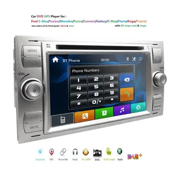 Automobilový DVD Čítačka 2 DIN 7 palcov Rádio GPS Navigáciu v Dash Headunit pre Ford Focus Multimediálne USB, RDS SWC DAB+ Fotoaparát Mapu