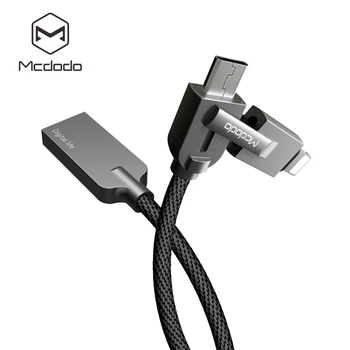 Mcdodo 2 v 1 Lightning na USB Kábel Na iPhone 7 Micro USB Kábel Pre Samsung Xiao Huawei Rýchle Nabíjanie Pre iPhone 5s 6s Kábel