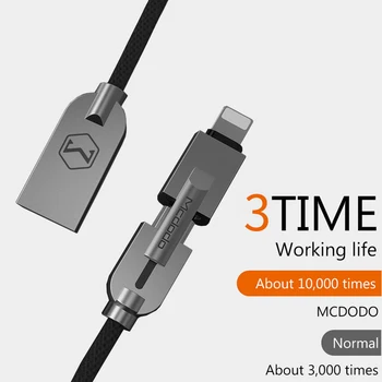 Mcdodo 2 v 1 Lightning na USB Kábel Na iPhone 7 Micro USB Kábel Pre Samsung Xiao Huawei Rýchle Nabíjanie Pre iPhone 5s 6s Kábel