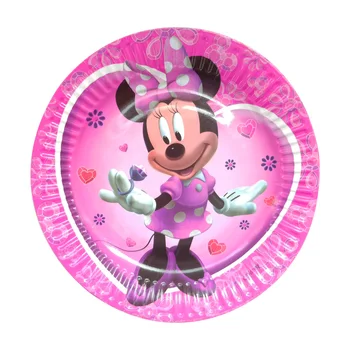 32pcs/veľa Minnie Mouse strany tému papier doska pohár Jednorázový riad pre baby girl jeden rok starý narodeninovej party cake decor