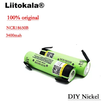 5 ks LiitoKala NOVÝ, originálny NCR18650B 3,7 V 3400mAh 18650 nabíjateľné lítiové batérie batérie + DIY nikel kus