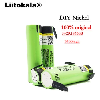 5 ks LiitoKala NOVÝ, originálny NCR18650B 3,7 V 3400mAh 18650 nabíjateľné lítiové batérie batérie + DIY nikel kus