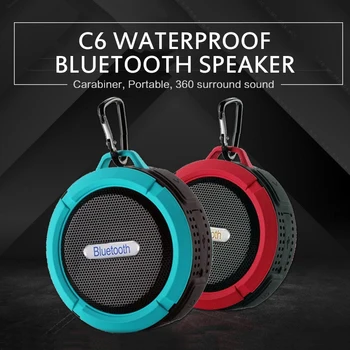 C6 Prenosný Mini Bluetooth Reproduktor, Subwoofer Exteriérový Vodotesný Reproduktor Rádio Stereo Zvuk na Cvičenie a Tanec