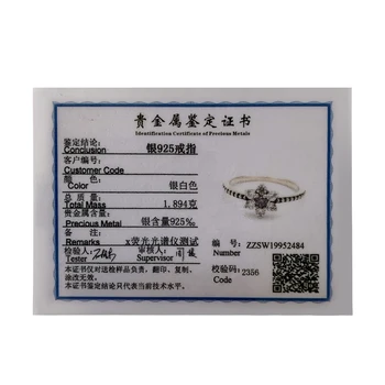 Nové Predaj Zapojenie Módne Šperky Zirconia Krásne Prst Rings Reálne 925 Sterling silver Fialová Crystal kvety Krúžok