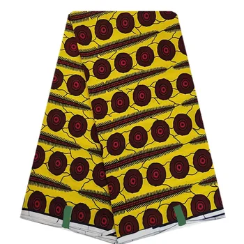 Nový Štýl Afriky Vosk Textílie 2020 Vysokej Kvality Ankara Textílie Afriky Skutočný Vosk Tlače 6 Metrov Na Spoločenské Šaty