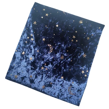 2020 Nové Módne Samoopaľovacie Moon Star Velvet SKy Textílie Dizajnér HOBBY Ručné Šitie Šaty Taška Domáce Dekorácie Tissu Mäkký Dotyk