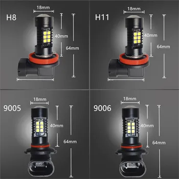 2 ks H11 LED Žiarovky H8 HB3 9005 HB4 9006 LED 6000K 3000K Auto Hmlové Svetlá 1200L Auto Hmla Beží Lampa Biela Zlatá 12V 24V