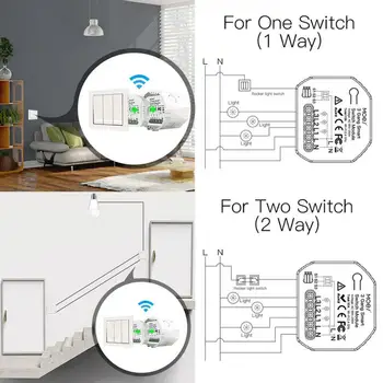 3 Gang, WiFi, Smart Light Switch Modul Bezdrôtového Hlas, Diaľkové Ovládanie Mini Switch Modul Smart Život App Pracuje pre Google Domov