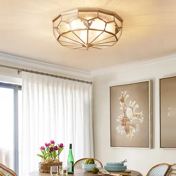 Moderné medi stropné svietidlo obývacia izba stropné lampy, spálňa vintage osvetlenie balkón stropné svietidlo jedálenský mosadze, zariadenie kuchyne