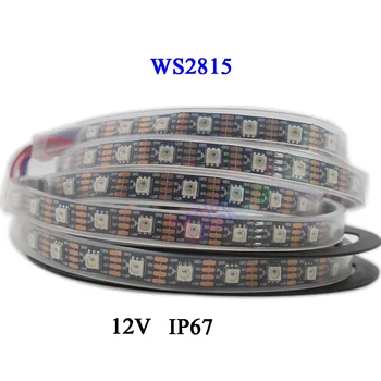 Plné Farby Smart led pásy svetla WS2815 （ws2812b upgrade） RGB led pásy, pásky, DC12V Adresný Dual-signál led páska na izbu