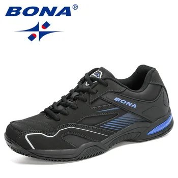 BONA 2020 Nových Dizajnérov Chaussures De Topánky na Tenis Muži Tenisky Akcie Kožené poltopánky Mansculino Fitness Tréner Obuv