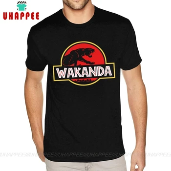 Obyčajný Wakanda Park Bavlna T-Vlastné tričko Krátky Rukáv Vianoce Pre Mužov Veľká Veľkosť Čierne Tričko