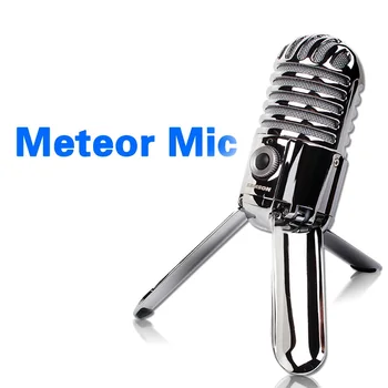 SAMSON Meteor Mic Studio Ploche Nahrávanie Kondenzátorových Mikrofónov, Sklopné zadné Nohy dizajn s USB kábel, prepravný Vak ,na počítači