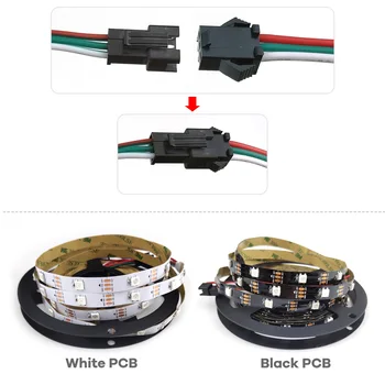 LED Pás RGB WS2812 Adresný Pixel Pásky WS2812B 14Keys RF Diaľkový ovládač Pre TV Späť Pod Skrinku Lampa DC5V 5M