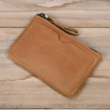 Pánske Originálne Kožené Peňaženky na mince tlačidlo ženy Kabelku Pre Karty Mini Zips, Náprsné tašky Muži Ženy malú kabelku malé peňaženky