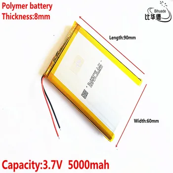 Dobrý Qulity 3,7 V,5000mAH 806090 Polymer lithium ion / Li-ion batéria pre tablet pc BANKA,GPS,mp3,mp4