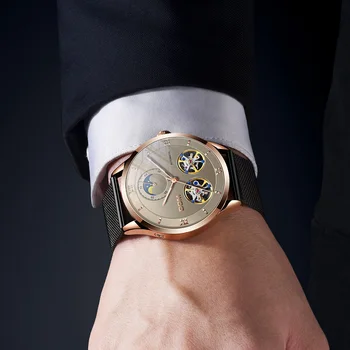 DOM luxusné automatické mechanické pánske hodinky športové plávanie nepremokavé pánske tourbillon Wirstwatch Herrenuhr