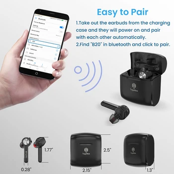 TagoBee T11 TWS Bluetooth Slúchadlá Bezdrôtové Stereo HiFi DSP Nepremokavé IPX5 S Mikrofónom Plnenie Box Športové In-Ear Slúchadlá