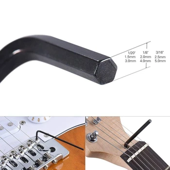 Guitar Multi Kľúč maticový Kľúč+9Pcs Gitary, Basy Krku Most Skrutku Trám Rod Úprava Kľúča Nastaviť Repair Tool