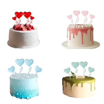 4pcs/Set v Tvare Srdca Cupcake Tortu Vňaťou Nálepky Vlajka Baby Sprcha Svadby, Narodeniny, Valentín Party Dekorácie Dodávky