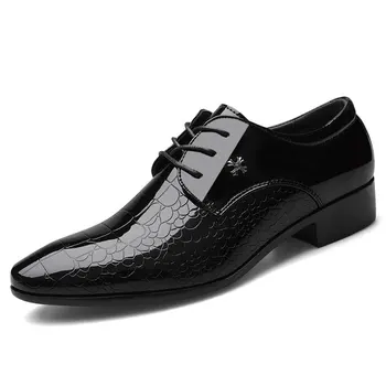 Muži obuv black fashion klasické podnikanie mužov topánky formálne topánky svadby ženích groomsmen formálne topánky zapatos de hombre