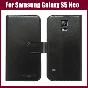 Vysoko Kvalitné kožené puzdro pre Samsung Galaxy S5 Neo telefón s stáť držiteľa karty peňaženky,doprava zdarma