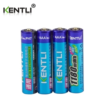 KENTLI 4pcs bez pamäťového efektu 1,5 v 1180mWh AAA lítium li-ion nabíjacie batérie batérie teplomer