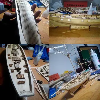 HobbyLane Montáž Stavebné Súpravy Loď Model Drevené Plachetnice Hračky Harvey Plachtenie Model Montované Drevené Stavebnice urob si sám