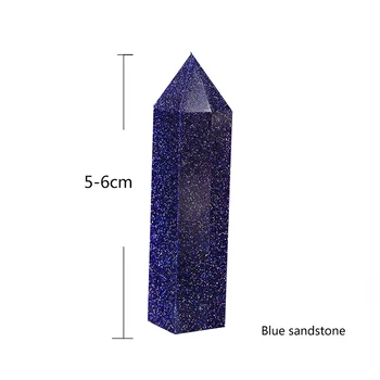 5-6typ Modrá Pieskovec Crystal Bod Šesťhranné Liečivú Energiu Prírodných Prútik Liečba drahých kameňov, Kamenných Minerálnych Domáce Dekorácie Remeslá