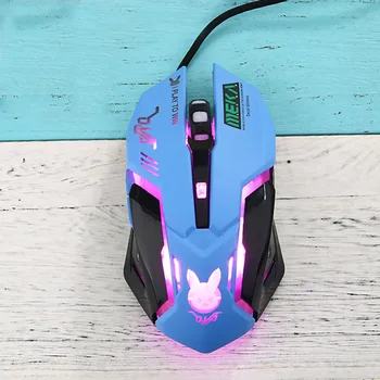 OW, 6 Tlačidiel Dýchanie LED Podsvietená Herná Myš D. VA Reaper Drôtovú počítačovú Myš Pre Overwatch pc Gamer Myší Herných Myší Hráč