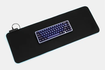 Satan RGB Svetlo Okraji Deskmat Mechanické klávesnice Mousepad Čierna farba, 800 300 4 mm Šité Okraje Gumy Vysoko kvalitné mäkké