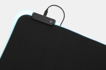 Satan RGB Svetlo Okraji Deskmat Mechanické klávesnice Mousepad Čierna farba, 800 300 4 mm Šité Okraje Gumy Vysoko kvalitné mäkké