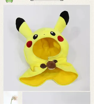 TAKARA TOMY Pokemon 30 cm Kawaii Cosplay Pikachu Eevee Plyšové Mäkké Bábiky Eevee s Plášť Bábika Vianočné Hračky pre Deti