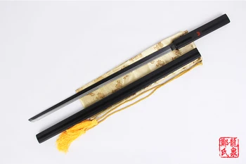Skutočné katana cosplay meče uhlíkovej ocele, Uchiha Sasuke Meč Naruto Hotage Anime Témy Pokovovanie Čierna Čepeľ Biela/Čierna Saya
