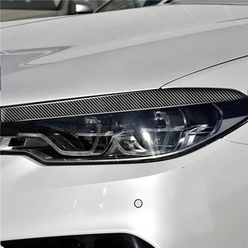 Pre BMW 5 Series G30 G38 530i 540i M550i 2017-2020 Soft Real Uhlíkových Vlákien Svetlometu Obočia, očných Viečok Dekorácie Pásy Nálepky