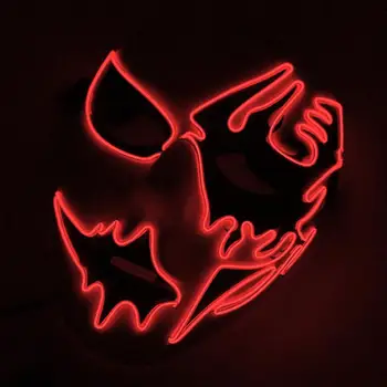 Halloween EL Drôt DJ Party Festival Masiek, Kostýmov, LED Masku, Vymazať Film Cosplay Kostým Dodávky Svietiť V Tme lebky masky