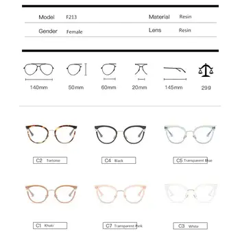 Ženy Retro Krátkozrakosť Predpis Okuliare, Rám ,Čierna Mačka Oči Okuliare Veľký Rámik Ploché Zrkadlo Eyegwear Rámy F213