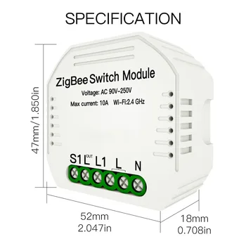 Tuya ZigBee 3.0 Smart Light Switch Modul Pracovať s Alexa Domovská stránka Google Hlasové Ovládanie Inteligentného Života/Tuya Bezdrôtové Diaľkové Ovládanie
