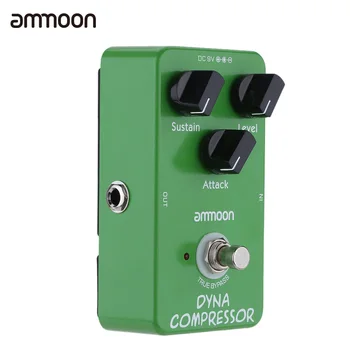 Ammoon AP-05 Dynamické Kompresora Gitara Efekt Pedál True Bypass s 2ks Farebné Pedál Pripojenie Kábla