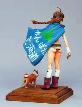 1/20 moderné dievča stojan s zvierat (BEZ STOJANA ) Živice obrázok Modelu Miniatúrne gk Unassembly Nevyfarbené