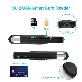 USB 3.0 2.0 Smart Čítačka Kariet Micro SD/TF pamäť ID Banka EMV Elektronické DNIE Dni Občan Sim Cloner Konektor Cardreader Adaptér