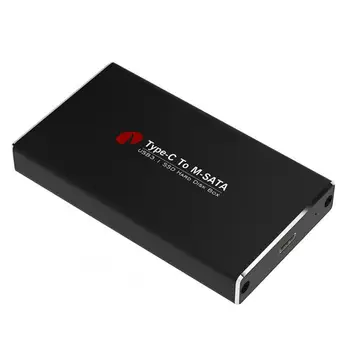 Typ C pre mSATA SSD Mobilné Prípade Box USB3.1 Ultra-rýchle a veľkokapacitný Prenos Údajov z jednotky ssd (Solid State Drive) Vonkajší Kryt