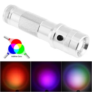 SecurityIng 10 v 1 Taktické LED Baterky Colorshine Farby Svetla Zmenou RGB Edison Multicolor LED Baterka na Denné Osvetlenie