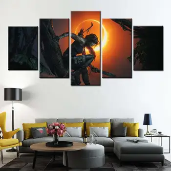 Moderné Plátno Obrázky, Maľby Nástenné Art Tomb Raider Hry Plagát, Kaviareň A Bar Maliarske Dekoračné Plagáty Chlapci Miestnosti Domova