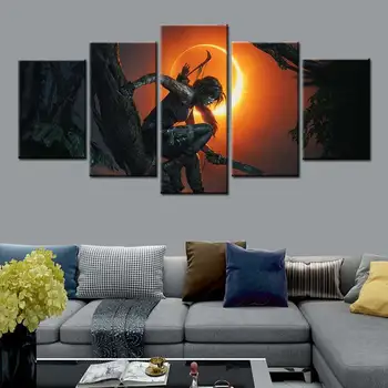 Moderné Plátno Obrázky, Maľby Nástenné Art Tomb Raider Hry Plagát, Kaviareň A Bar Maliarske Dekoračné Plagáty Chlapci Miestnosti Domova