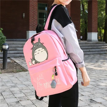 Drop shipping Totoro Batoh 3D tlač cestovných softback ženy mochila Školy priestor batoh pre notebook dievčatá batohy