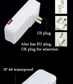 CACAZI Samostatne Napájaný Bezdrôtový Zvonček Nepremokavé 120M Diaľkové Žiadna Batéria Vyžaduje, aby sme EÚ, UK, Zapojte Inteligentných Domov Ringbell 220V